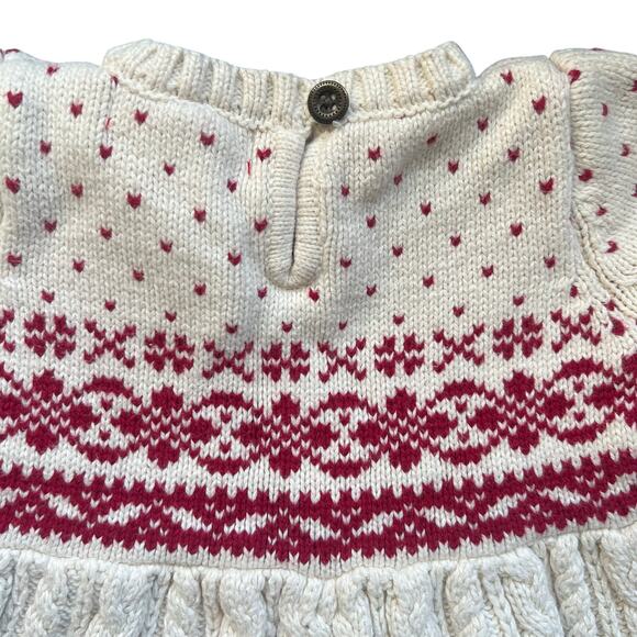 Jingles & Joy Red and White Knit Dress Infant 6 - 9 Months Christmas Holiday - Picture 6 of 8